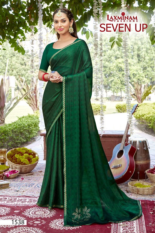 Laxminam Seven Up Fancy Party Wear Wholesale Silk Sarees
